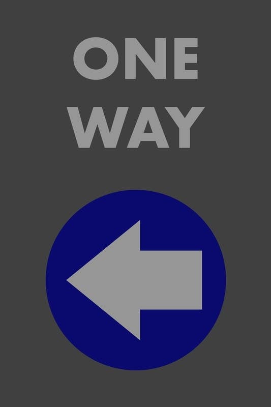 AccuformNMC PMM15 Notrax, Message Mat, One Way (Left Arrow)