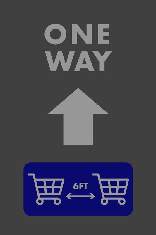 AccuformNMC PMM15 Notrax, Message Mat, One Way 6Ft (Shopping Cart Image)