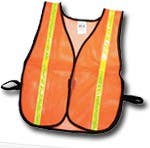 Mutual Industries Non-ANSI High Visibility Soft Mesh Safety Vest - 1" Lime Reflective Stripe
