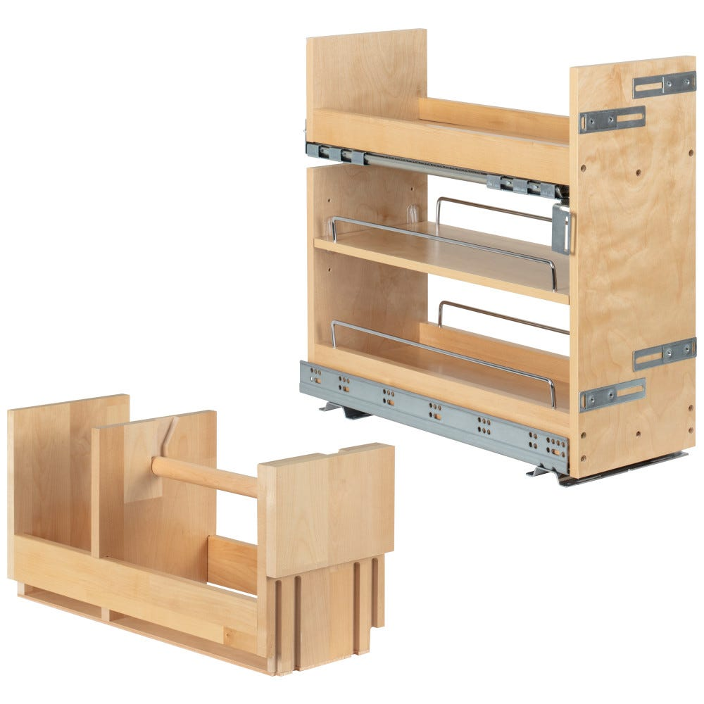 Hardware Resources PTBPO2-8SC No Wiggle Soft-Close Paper Towel Base Pullout, 8"