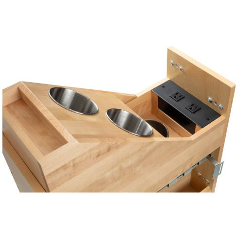 Hardware Resources PVBPOF No Wiggle Powered Vanity Pullout For Full Height Base Cabinet