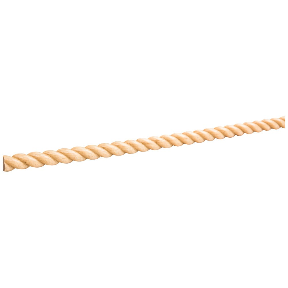 Hardware Resources RMH Half Round Rope Moulding, 64 Ft (8 Sticks)