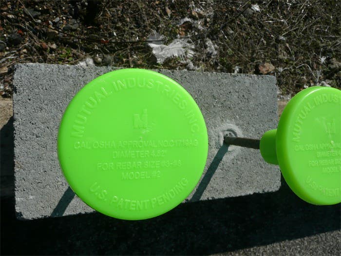 Mutual Industries Lime OSHA Compliant Rebar Caps