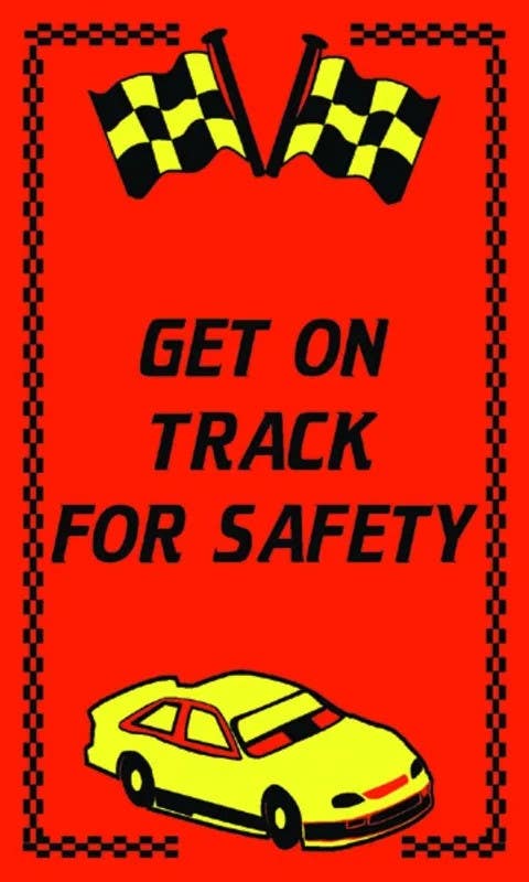 AccuformNMC PMM305 Floor Mats, Get On Track For Safety, 5' H x 3' W