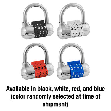 Master Lock 1523D Combination Lock, Set Your Own Combination, 2-1/2" (64mm) Wide Metal Body w/ Colored Dials
