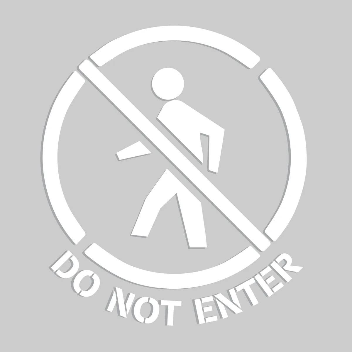 AccuformNMC PMS204 Floor Marking Stencils, Do Not Enter, 24" x 24"