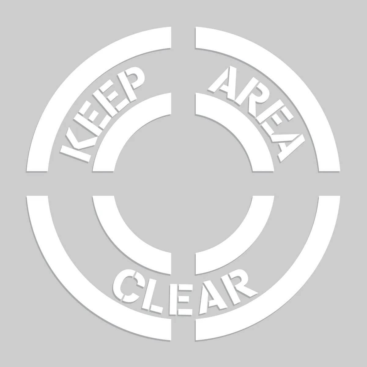 AccuformNMC PMS211 Floor Marking Stencils, Keep Area Clear, 24" x 24"