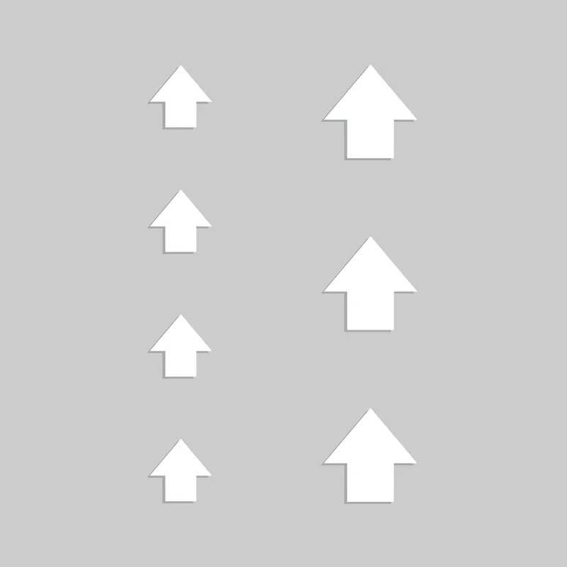 AccuformNMC PMS217 Floor Marking Stencils, Arrows, 24" x 24"