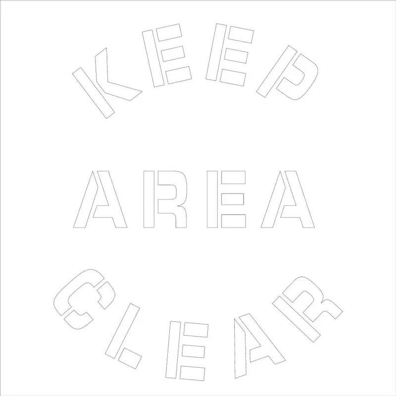 AccuformNMC PMS239 Floor Marking Stencil, Keep Area Clear, 24" x 24"