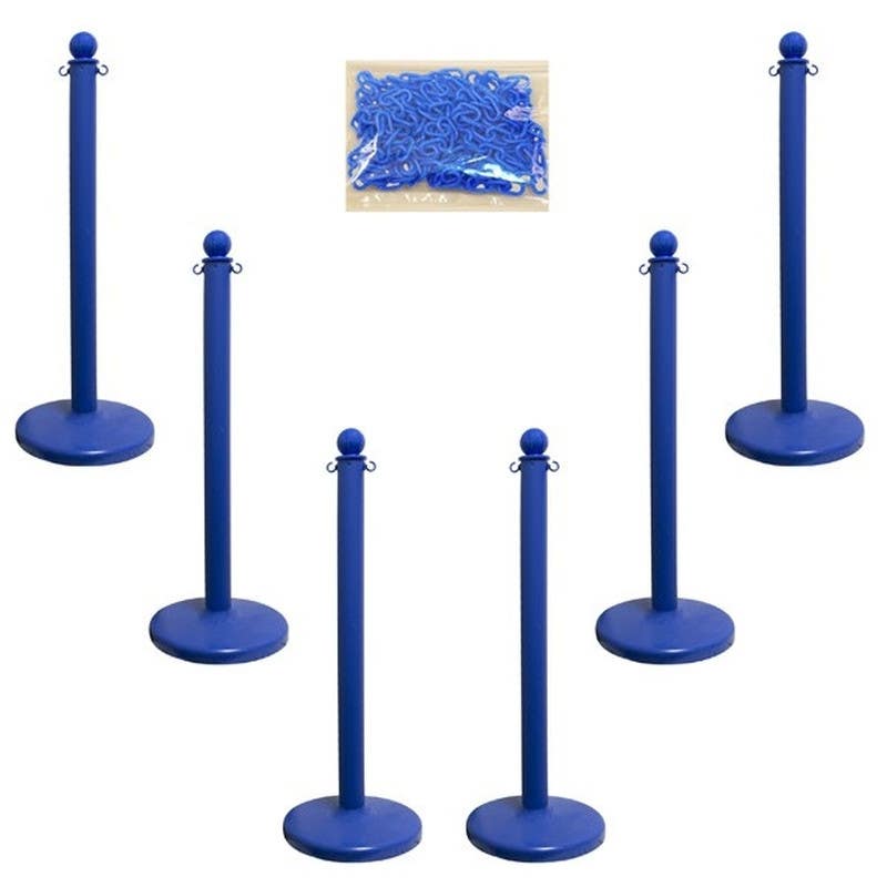 AccuformNMC PRC209 Medium Duty Stanchion Posts with Kit, 6/Pk