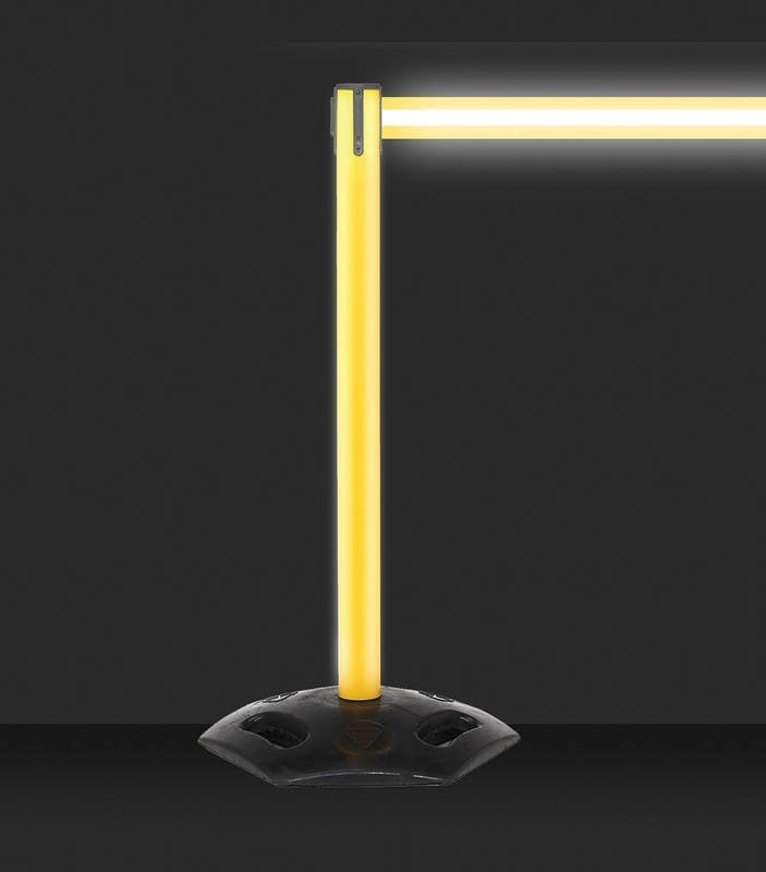 AccuformNMC PRC215 Reflective Outdoor Retractable Belt & Post, H - 40"