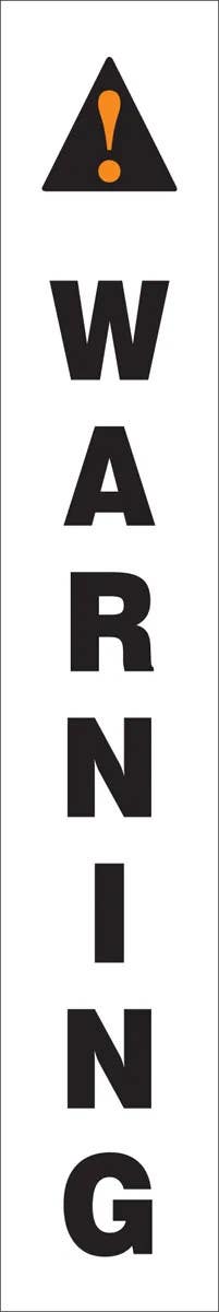 AccuformNMC PRC3 Stanchion Posts Message Label, Warning