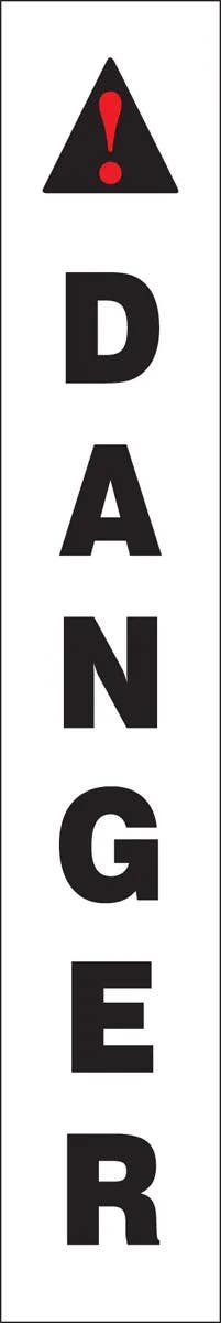 AccuformNMC PRC3 Stanchion Posts Safety Label, Danger