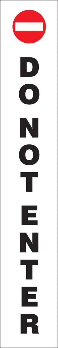 AccuformNMC PRC3 Stanchion Posts Message Label, Do Not Enter