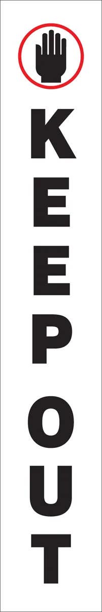 AccuformNMC PRC3 Stanchion Posts Message Label, Keep Out