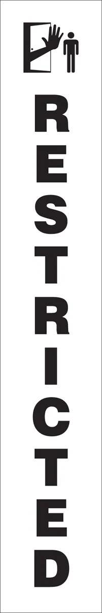 AccuformNMC PRC3 Stanchion Posts Message Label, Restricted