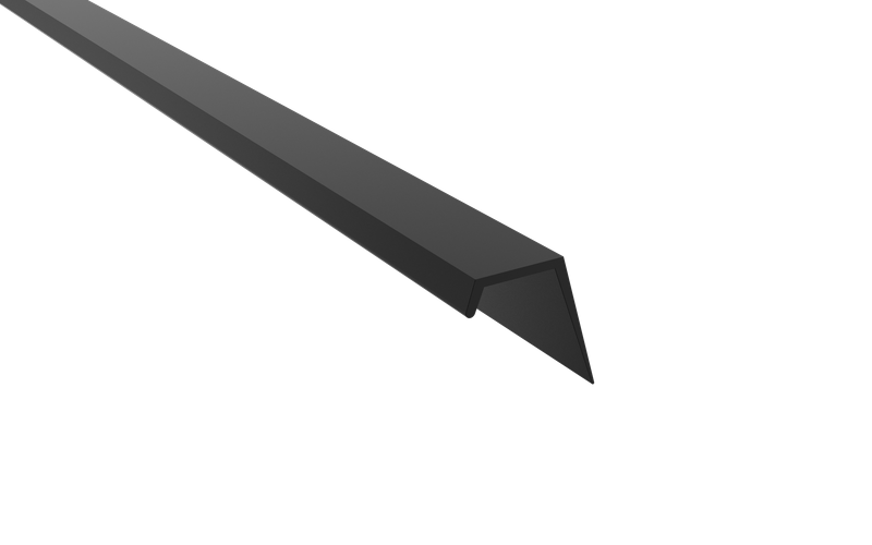 Pemko P361V16 Garage Door Weatherstrip, 1-1/2" H x 1" W, Length-16', Finish-Black