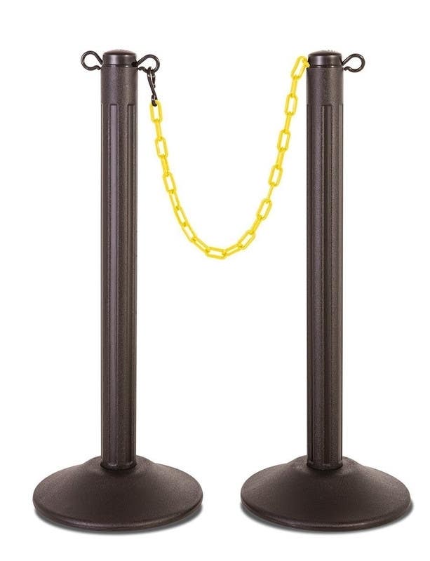 AccuformNMC PRC444 Chain Storage Stanchion Posts, Filled Base