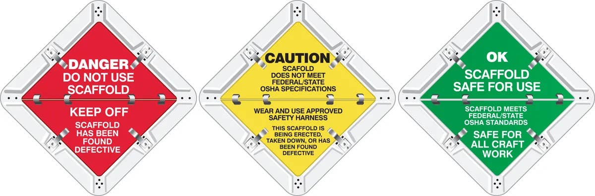 AccuformNMC PSF306 Status Alert Flip-Plac Sign, Scaffold