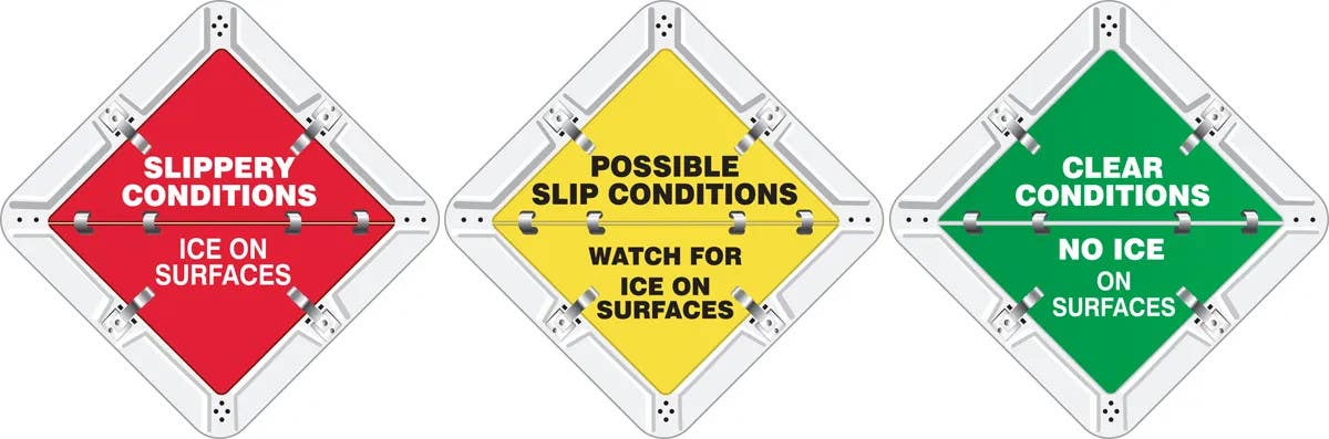 AccuformNMC PSF311 Status Alert Flip-Plac Sign, Ice On Surfaces