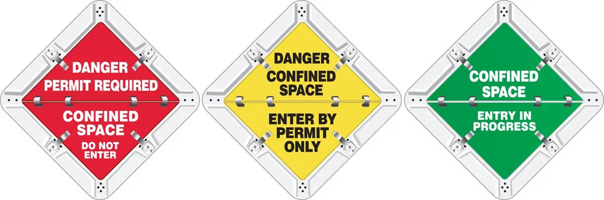 AccuformNMC PSF317 Status Alert Flip-Plac Sign, Confined Space
