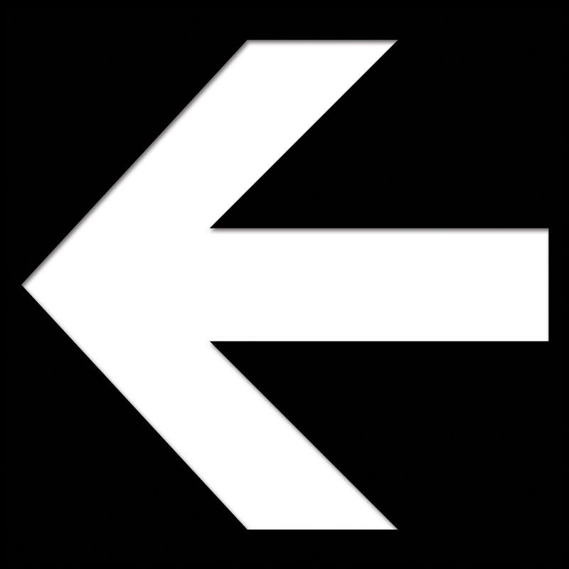 AccuformNMC PSG303 Engraved Accu-Ply Sign, Arrow (Symbol), 3" x 3"