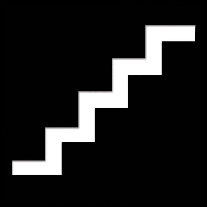 AccuformNMC PSG313 Engraved Accu-Ply Sign, Stairway (Symbol), 3" x 3"