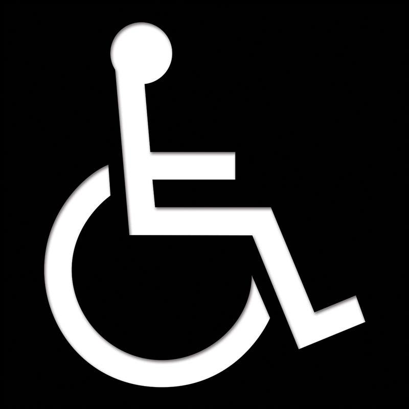 AccuformNMC PSG315 Engraved Accu-Ply Sign, Handicapped (Symbol), 3" x 3"