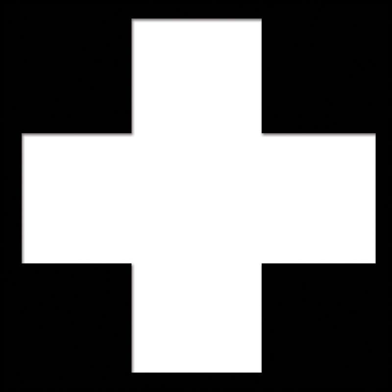 AccuformNMC PSG317 Engraved Accu-Ply Sign, First Aid (Symbol), 3" x 3"