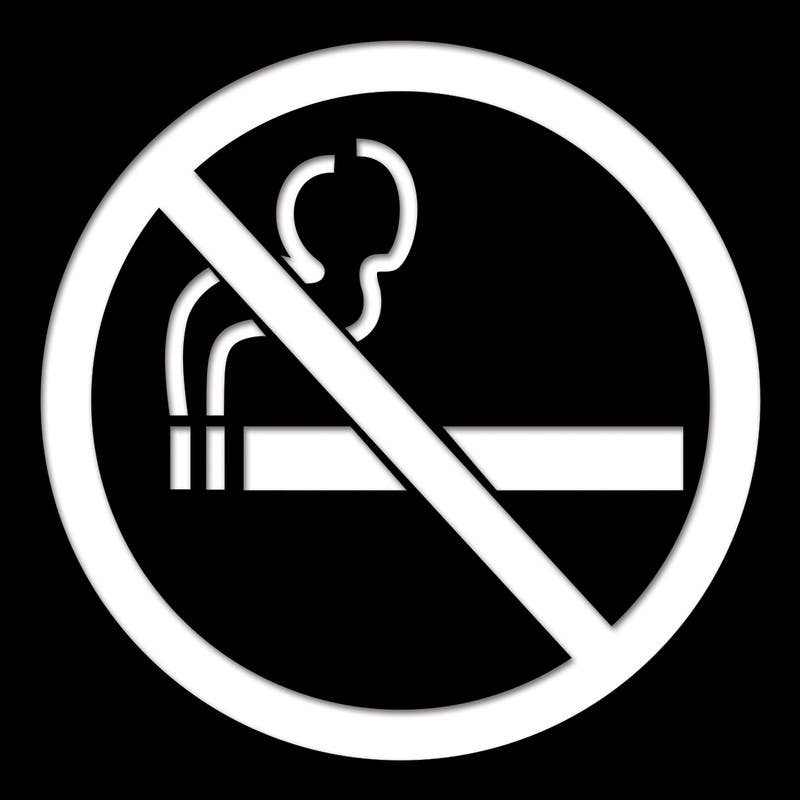 AccuformNMC PSG323 Engraved Accu-Ply Sign, No Smoking (Symbol), 3" x 3"