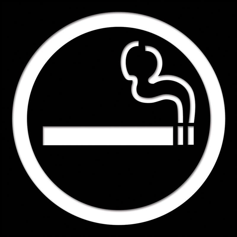 AccuformNMC PSG325 Engraved Accu-Ply Sign, Smoking Permitted (Symbol), 3" x 3"