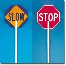 Mutual Industries ABS Stop / Slow Paddle with Staff