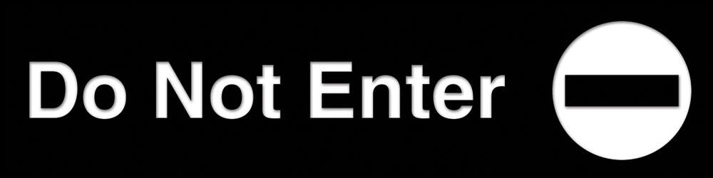 AccuformNMC PSG604 Engraved Accu-Ply Sign, Do Not Enter, 3" H x 12" W