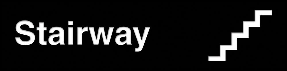 AccuformNMC PSG612 Engraved Accu-Ply Sign, Stairway, 3" H x 12" W