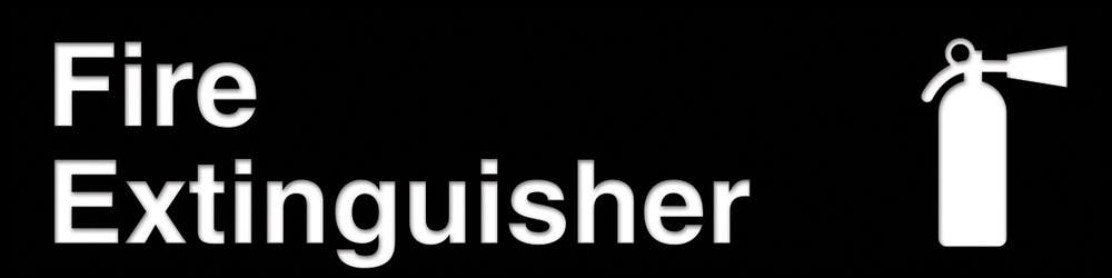 AccuformNMC PSG616 Engraved Accu-Ply Sign, Fire Extinguisher, 3" H x 12" W