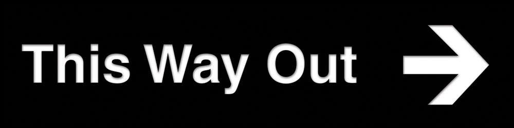 AccuformNMC PSG62 Engraved Accu-Ply Sign, This Way Out, 3" H x 12" W