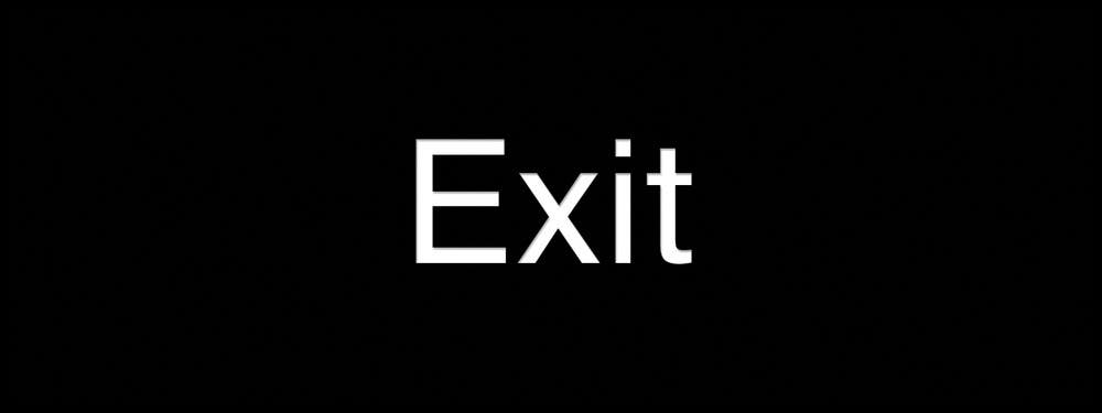AccuformNMC PSG810 Engraved Accu-Ply Sign, Exit, 3" H x 8" W