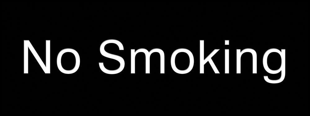 AccuformNMC PSG822 Engraved Accu-Ply Sign, No Smoking, 3" H x 8" W