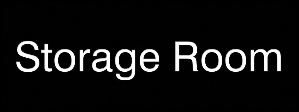 AccuformNMC PSG840 Engraved Accu-Ply Sign, Storage Room, 3" H x 8" W