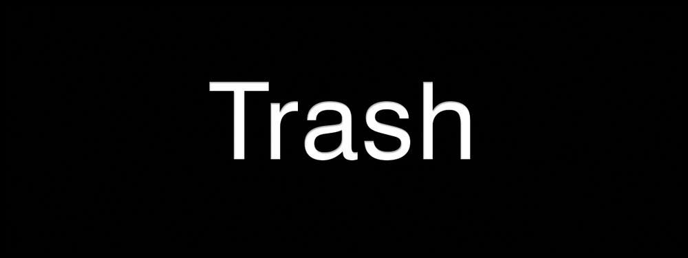 AccuformNMC PSG872 Engraved Accu-Ply Sign, Trash, 3" H x 8" W