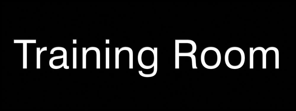 AccuformNMC PSG876 Engraved Accu-Ply Sign, Training Room, 3" H x 8" W