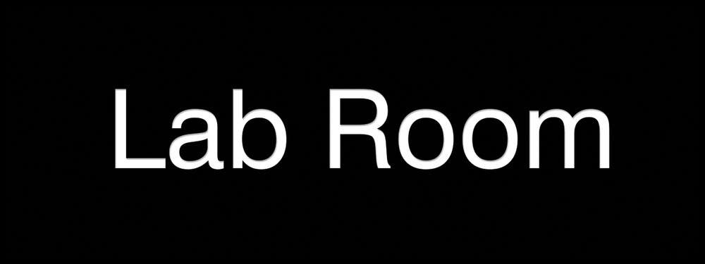 AccuformNMC PSG904 Engraved Accu-Ply Facility Sign, Lab Room, 3" H x 8" W