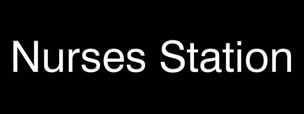 AccuformNMC PSG908 Engraved Accu-Ply Sign, Nurses Station, 3" H x 8" W