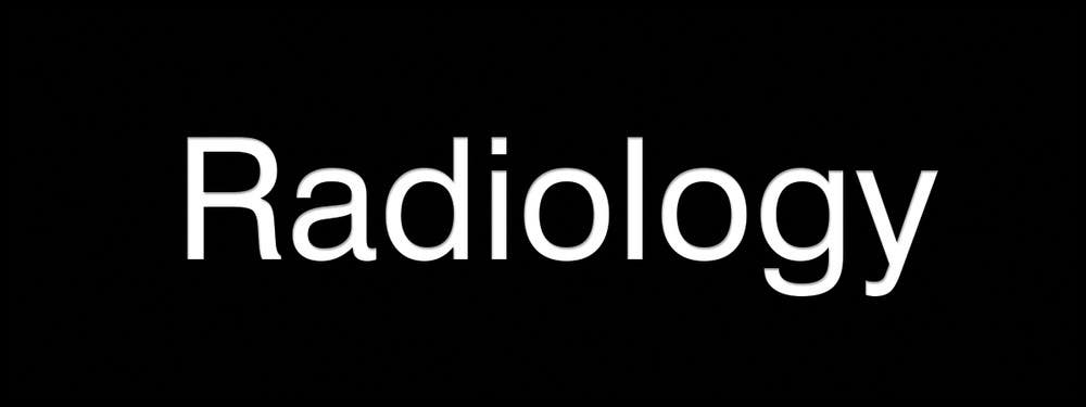 AccuformNMC PSG915 Engraved Accu-Ply Sign, Radiology, 3" H x 8" W