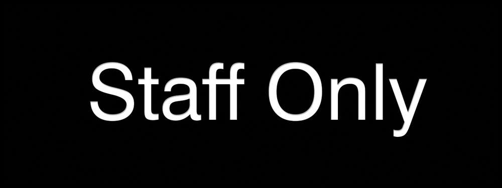 AccuformNMC PSG918 Engraved Accu-Ply Sign, Staff Only, 3" H x 8" W