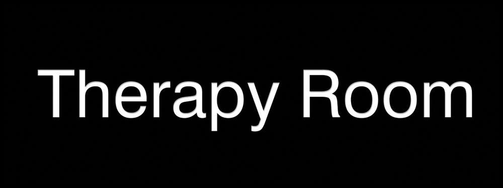 AccuformNMC PSG919 Engraved Accu-Ply Sign, Therapy Room, 3" H x 8" W
