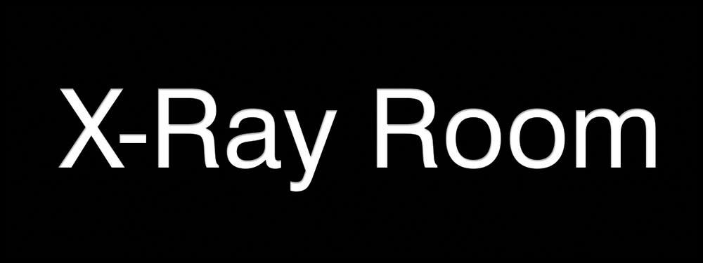AccuformNMC PSG921 Engraved Accu-Ply Sign, X-Ray Room, 3" H x 8" W