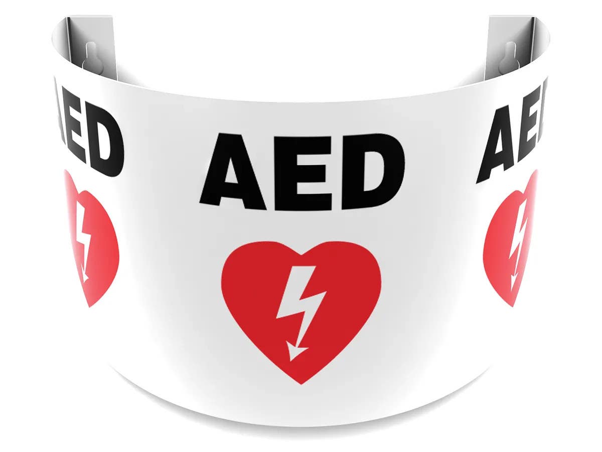 AccuformNMC PSJ 180D Projection Sign, AED