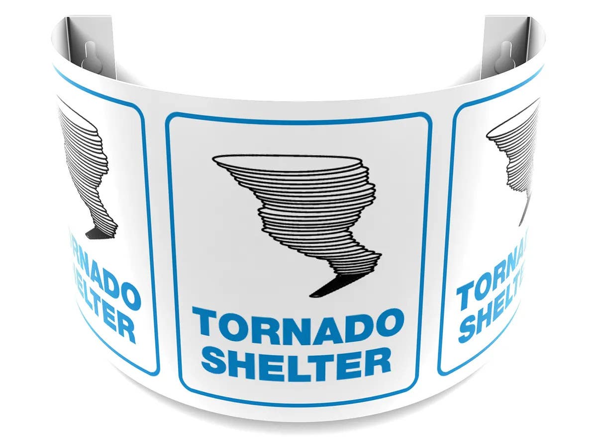 AccuformNMC PSJ 180D Projection Sign, Tornado Shelter