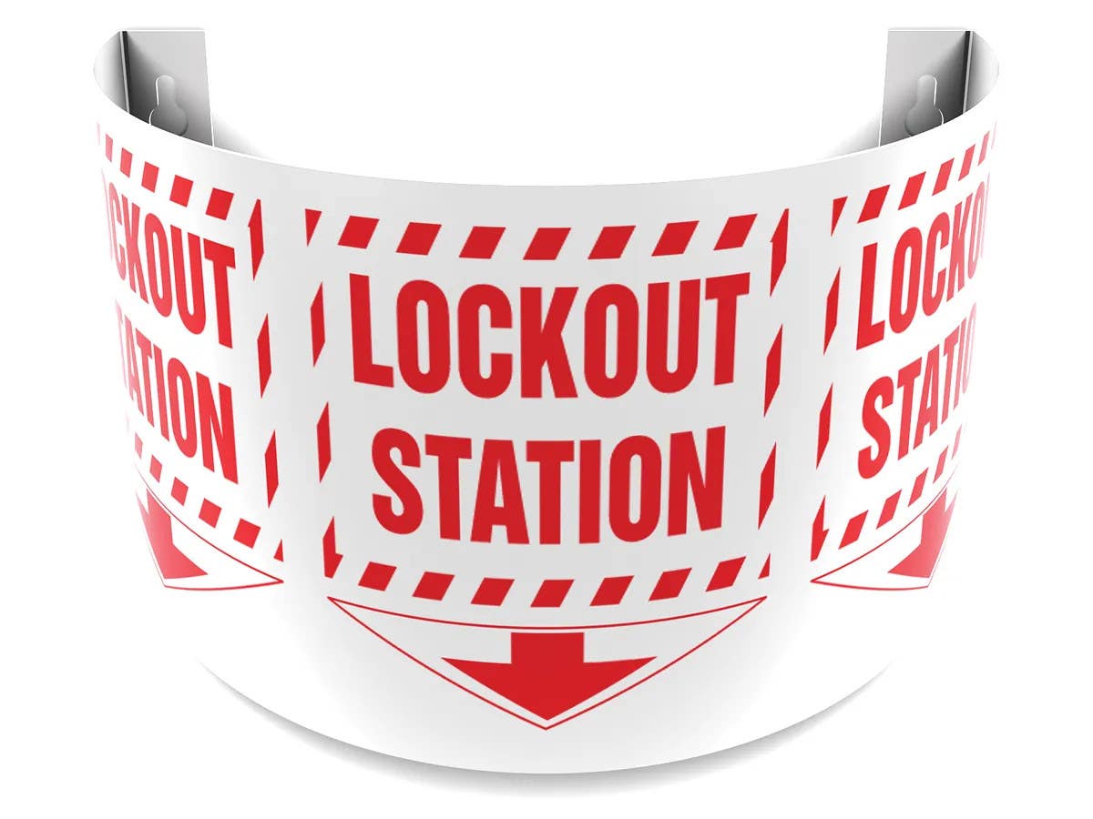 AccuformNMC PSJ 180D Projection Sign, Lockout Station